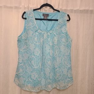 3 for $20 clearout Sale! George ME turquoise and white tank